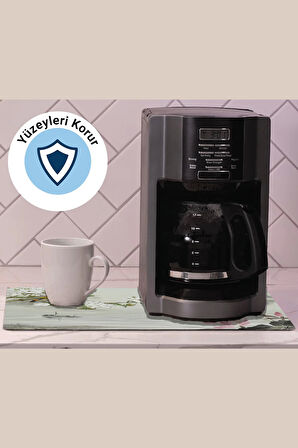 Valerine Life Kahve Makinesi Matı Sıvı Geçirmez Kaymaz Çaycı Espresso Makinesi Pad 35x45cm 27250207