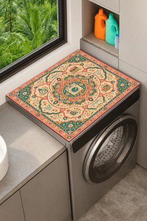 Valerine Life Çamaşır Kurutma Makinesi Üstü Düzenleyici Matı Sıvı Geçirmez Örtü Çamaşır Mandalası