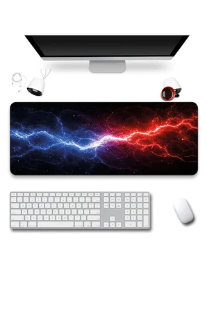 SonicTouch Klavye Mousepad 40x90cm Dikişsiz Pürüzsüz Sıvı Geçirmez Kaymaz Taban İki Kutup