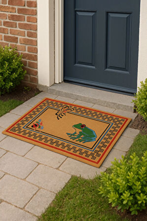 Valerine Life Velür Coco Dokulu Welcome Hoş Geldiniz Kapı Önü Dış Mekan Paspası 45x70cm 27YCM260101