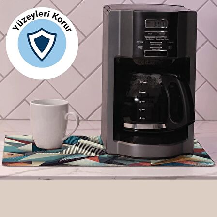 Valerine Life Kahve Makinesi Matı Su Geçirmez Kaymaz Çaycı, Çay Espresso Makinesi Pad 35x45cm