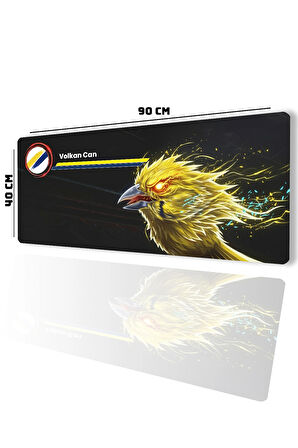 SonicTouch Kişiye isme Özel Kanarya Figür Sarı Lacivert Fotoğraflı XXL Gamer Klavye Mousepad 40x90cm