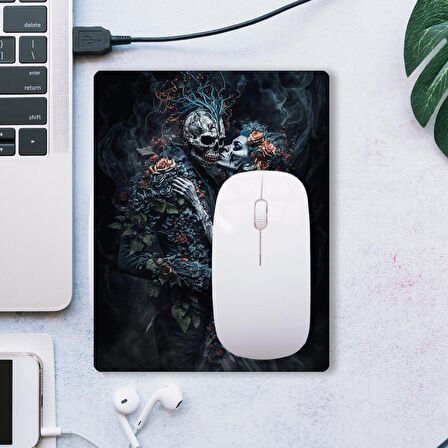 SonicTouch Karanlık İskelet Çift Kaydırmaz Gaming Oyuncu Dikişsiz Siyah Mouse Pad/Ped 17x21cm