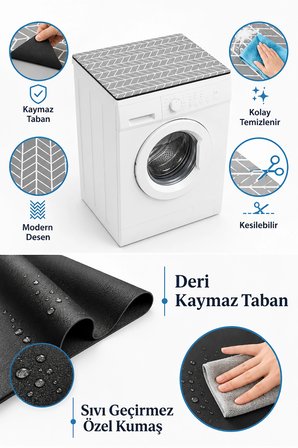 Valerine Life Çamaşır Kurutma Makinesi Üstü Düzenleyici Matı Sıvı Geçirmez Örtü Daha Fazla Aşk