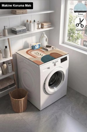 Valerine Life Çamaşır Kurutma Makinesi Üstü Düzenleyici Matı Sıvı Geçirmez Örtü Boho Ufuklar