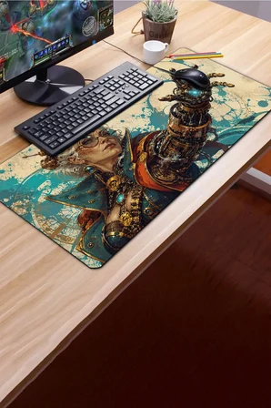 SonicTouch Klavye Mousepad 40x90cm Dikişsiz Pürüzsüz Sıvı Geçirmez Kaymaz Taban Bakır Bilge