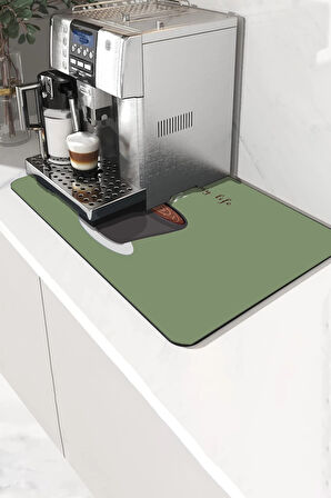 Valerine Life Kahve Makinesi Matı Sıvı Geçirmez Kaymaz Çaycı Espresso Makinesi Pad 35x45cm 27250212