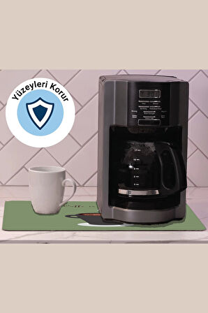 Valerine Life Kahve Makinesi Matı Sıvı Geçirmez Kaymaz Çaycı Espresso Makinesi Pad 35x45cm 27250212