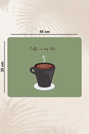 Valerine Life Kahve Makinesi Matı Sıvı Geçirmez Kaymaz Çaycı Espresso Makinesi Pad 35x45cm 27250212