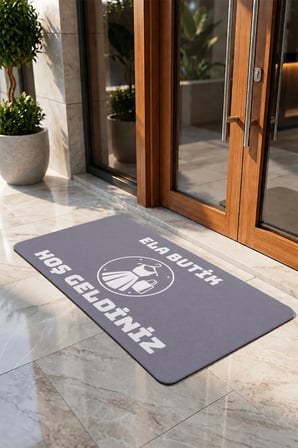 Valerine Life Kapı Önü Paspası 50x90cm Dijital Baskı Kaymaz Kişiye Firmaya Özel Butik Giyim Mağazası