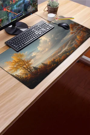 SonicTouch Klavye Mousepad 40x90cm Dikişsiz Pürüzsüz Sıvı Geçirmez Kaymaz Taban Fırtına Vadisi