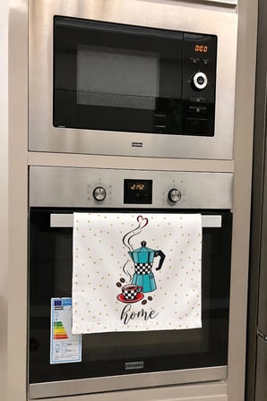Valerine Life El Kurulama Havlusu 30x50cm Mutfak, Fırın için Pamuklu Emici Damalı Kahve Keyfi