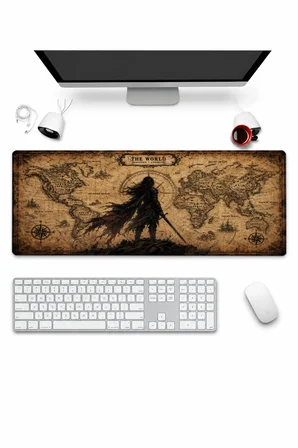 SonicTouch Klavye Mousepad 32x70cm Dikişsiz Pürüzsüz Sıvı Geçirmez Kaymaz Taban Dünyanın Eşiğinde