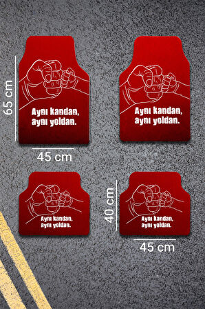 SonicTouch Universal Oto Araba Paspası Takımı Dijital Baskılı Her Araca Uyumlu Yıkanabilir 22OPD251101