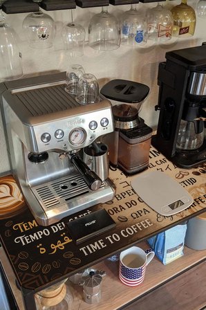 Valerine Life Barista Kahve Barı Matı 40x90cm Espresso Makinesi ve Çaycı Altlığı Dünya Kahve Zamanı