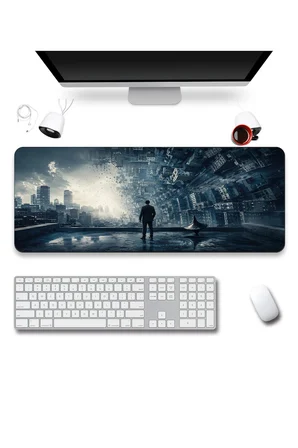 SonicTouch Klavye Mousepad 40x90cm Dikişsiz Pürüzsüz Sıvı Geçirmez Kaymaz Taban Bilinç Labirenti