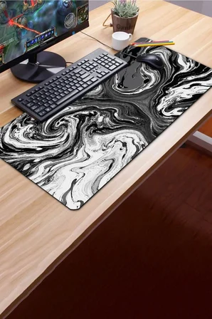 SonicTouch Klavye Mousepad 40x90cm Dikişsiz Pürüzsüz Sıvı Geçirmez Kaymaz Taban Gece Girdabı