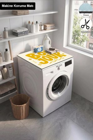 Valerine Life Çamaşır Kurutma Makinesi Üstü Düzenleyici Matı Sıvı Geçirmez Örtü Bonjour Güneşi