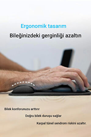 SonicTouch Bilek Destekli Bahar Dalları Turkuaz Dikdörtgen Pürüzsüz Yüzey Dikişsiz Mouse Pad 18x22cm