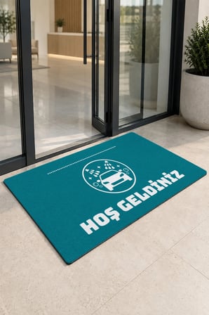 Valerine Life Kapı Önü Paspası 50x90cm Dijital Baskı Kaymaz Kişiye Firmaya Özel Oto Yıkamacı