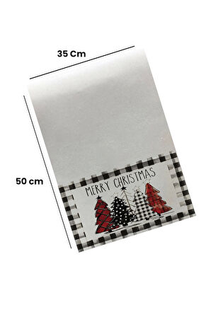 Valerine Life Merry Christmas Mutfak Kurulama Fırın Beyaz El Havlusu %100 Pamuklu 35x50cm 2 Adet