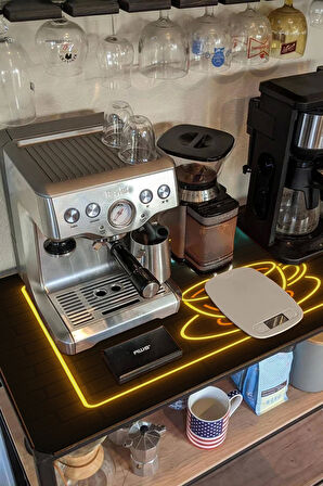 Valerine Life Barista Kahve Barı Tezgah Matı XXL Büyük Boy Espresso Makinesi Pad 40x90cm 27250827