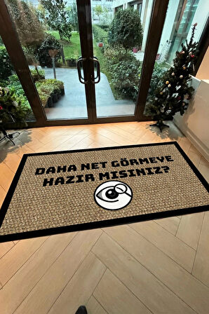 Valerine Life isme Kişiye Firmaya Özel Dijital Baskılı Hoş Geldiniz İşyeri Kapı Önü Paspası 50x90cm