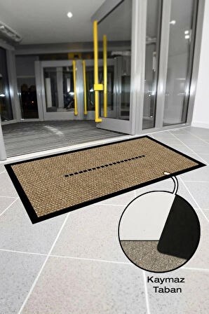 Valerine Life isme Kişiye Firmaya Özel Dijital Baskılı Hoş Geldiniz İşyeri Kapı Önü Paspası 50x90cm