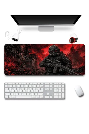 SonicTouch Klavye Mousepad 40x90cm Dikişsiz Pürüzsüz Sıvı Geçirmez Kaymaz Taban Kıyamet Devriyesi