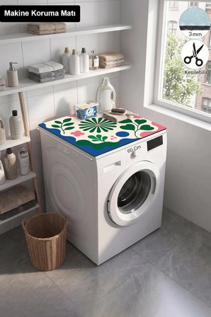 Valerine Life Çamaşır Kurutma Makinesi Üstü Düzenleyici Matı Sıvı Geçirmez Örtü Renkli Rozet