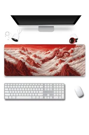 SonicTouch Klavye Mousepad 32x70cm Dikişsiz Pürüzsüz Sıvı Geçirmez Kaymaz Taban Ejder Vadisi