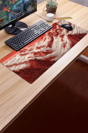SonicTouch Klavye Mousepad 32x70cm Dikişsiz Pürüzsüz Sıvı Geçirmez Kaymaz Taban Ejder Vadisi