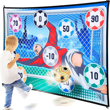 SonicTouch Hedefe Atma Futbol Kalesi Çocuk Top Skor Oyun Matı Katlanabilir Yıkanabilir 100x140cm