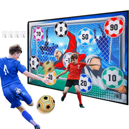 SonicTouch Hedefe Atma Futbol Kalesi Çocuk Top Skor Oyun Matı Katlanabilir Yıkanabilir 100x140cm