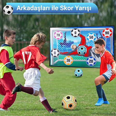 SonicTouch Hedefe Atma Futbol Kalesi Çocuk Top Skor Oyun Matı Katlanabilir Yıkanabilir 100x140cm