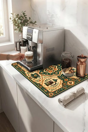 Valerine Life Kahve Espresso Makinesi Matı 35x45cm Çaycı Pad Su Geçirmez Kahve Sarayı