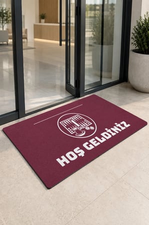 Valerine Life Kapı Önü Paspası 50x90cm Dijital Baskı Kaymaz Kişiye Firmaya Özel Kıraathane