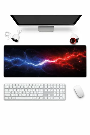 SonicTouch Klavye Mousepad 32x70cm Dikişsiz Pürüzsüz Sıvı Geçirmez Kaymaz Taban iki Kutup
