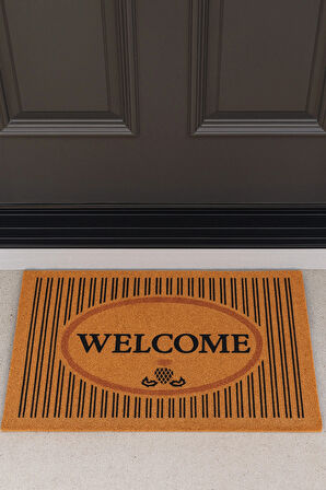 Valerine Life Velür Coco Dokulu Welcome Hoş Geldiniz Kapı Önü Dış Mekan Paspası 45x70cm 27YCM260103