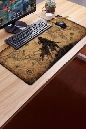 SonicTouch Klavye Mousepad 40x90cm Dikişsiz Pürüzsüz Sıvı Geçirmez Kaymaz Taban Dünyanın Eşiğinde