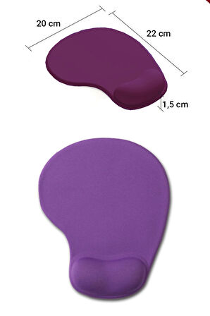 SonicTouch Bilek Destekli Mor Damla Tipi Pürüzsüz Yüzey Dikişsiz Gamer Oyuncu Mouse Pad 20x22cm