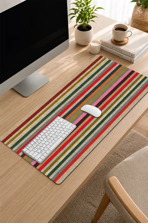 SonicTouch Klavye Mousepad 32x70cm Dikişsiz Pürüzsüz Sıvı Geçirmez Kaymaz Taban Yörük Kilimi