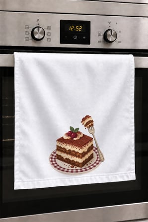 Valerine Life El Kurulama Havlusu 30x50cm Mutfak, Fırın için Pamuklu Emici Kat Kat Lezzet