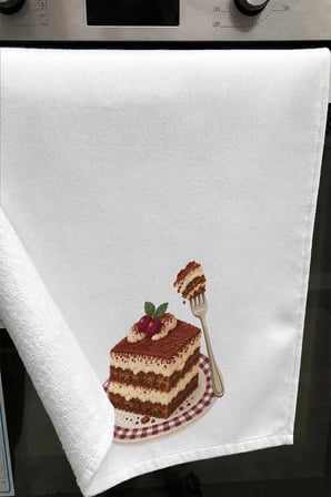 Valerine Life El Kurulama Havlusu 30x50cm Mutfak, Fırın için Pamuklu Emici Kat Kat Lezzet