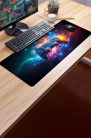 SonicTouch Klavye Mousepad 32x70cm Dikişsiz Pürüzsüz Sıvı Geçirmez Kaymaz Taban Enerji Modu