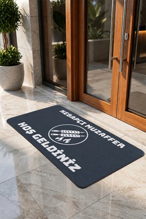 Valerine Life Kapı Önü Paspası 50x90cm Dijital Baskı Kaymaz Kişiye Firmaya Özel Kebapçı Ocakbaşı