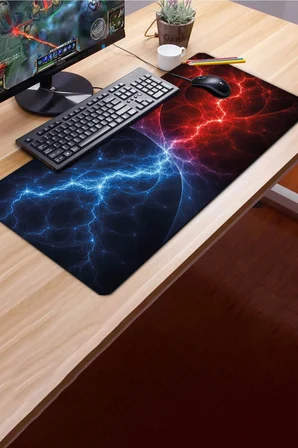 SonicTouch Klavye Mousepad 40x90cm Dikişsiz Pürüzsüz Sıvı Geçirmez Kaymaz Taban Elementlerin Savaşı