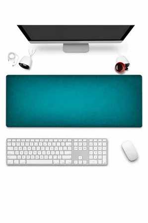 SonicTouch Klavye Mousepad 32x70cm Dikişsiz Pürüzsüz Sıvı Geçirmez Kaymaz Taban Yeşil Aura
