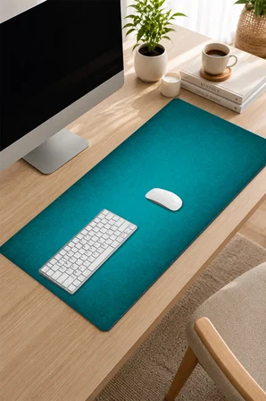 SonicTouch Klavye Mousepad 32x70cm Dikişsiz Pürüzsüz Sıvı Geçirmez Kaymaz Taban Yeşil Aura