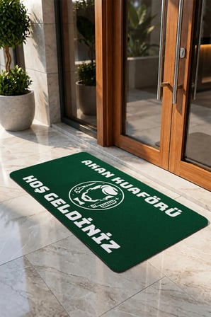 Valerine Life Kapı Önü Paspası 50x90cm Dijital Baskı Kaymaz Kişiye Firmaya Özel Berber Erkek Kuaförü
